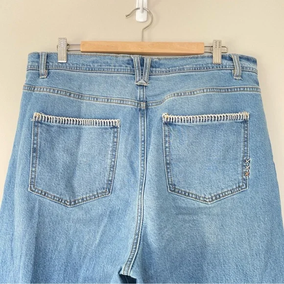 Scotch & Soda The Daze Wide Leg High Rise Jeans Blue Sz 32 - Picture 5 of 12